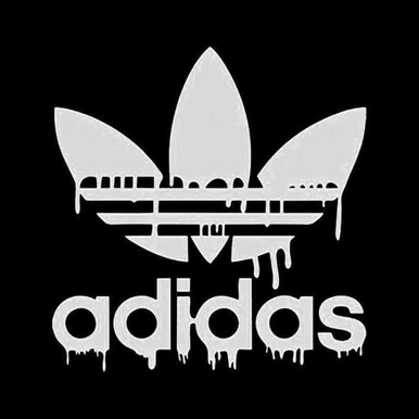 adidas dripping logo