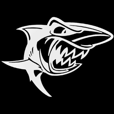 Great White Shark Cartoon Decal Sticker