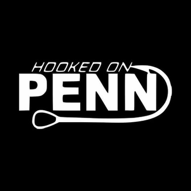 Hooked On Penn Fishing Logo Vinyl Decal Sticker