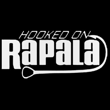 Hooked On Rapala Fishing Die Cut Decal Sticker