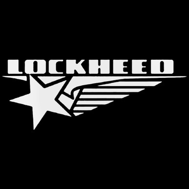 Lockheed Text Sticker Lockheed Aviation Decal Sticker