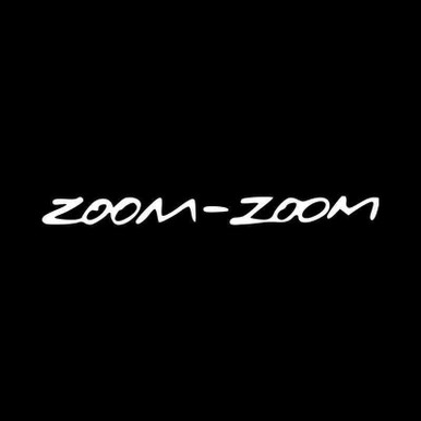 Zoooooom Sticker Mazda Zoom Zoom Aftermarket Vinyl Decal Sticker