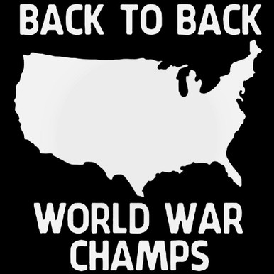 Back To Back World War Champs Decal Sticker