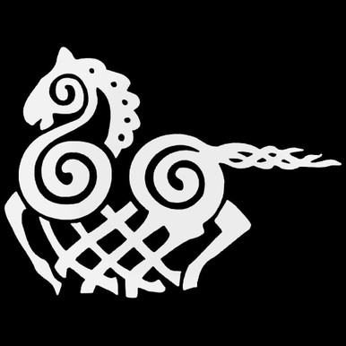 Viking Odin Sleipnir Medieval Decal Sticker