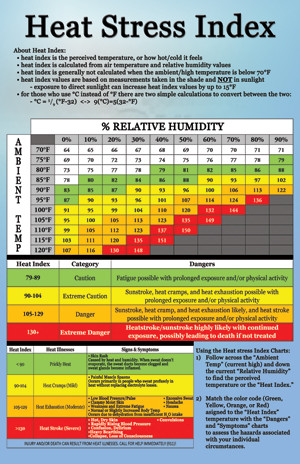 Heat Stress Index Poster