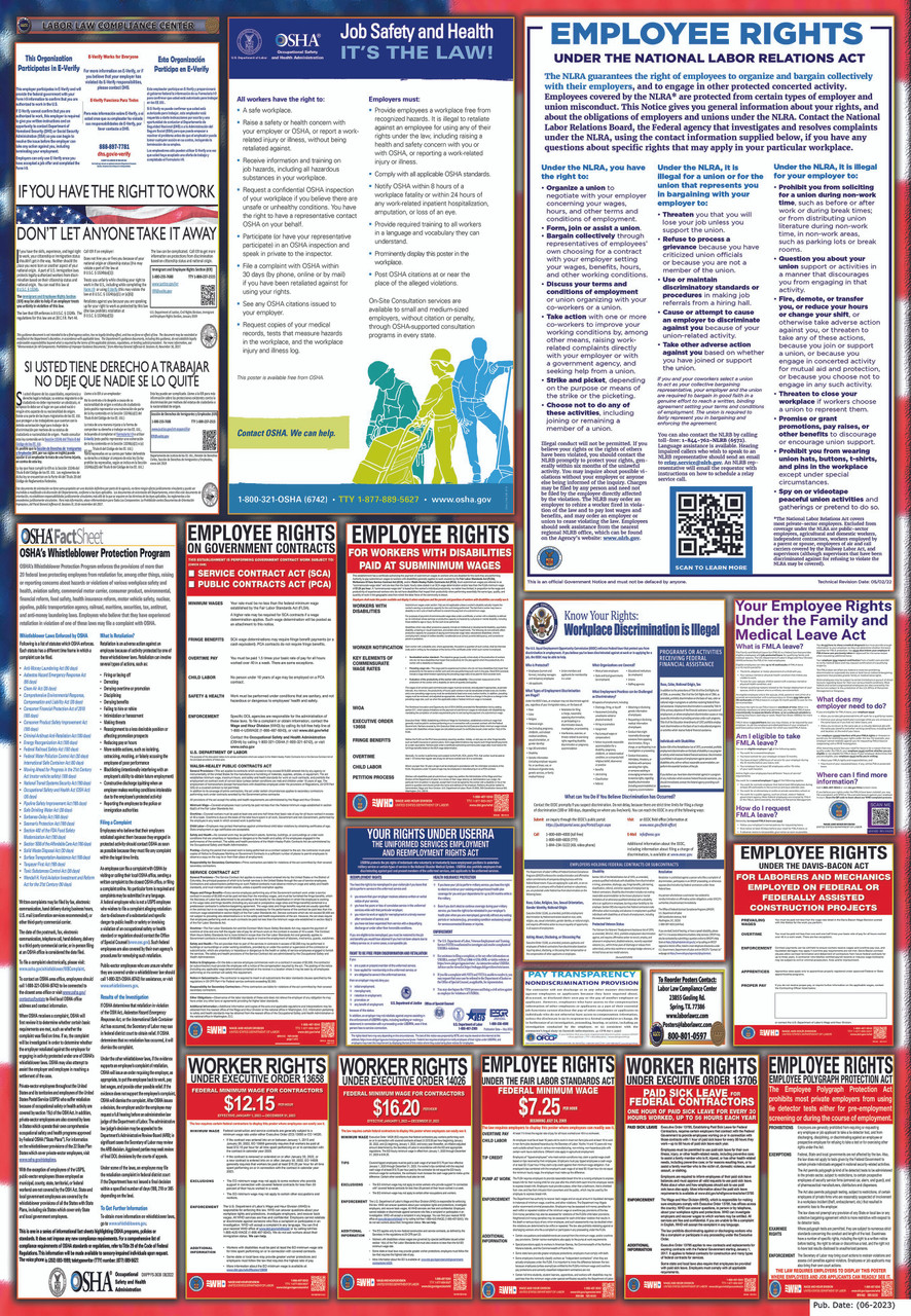 Federal Complete Contractor Poster (2024) | Labor Law Compliance Center
