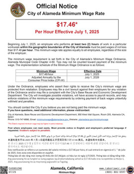Alameda, California Minimum Wage Supplement
