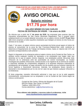 San Carlos, California Supplemental Poster