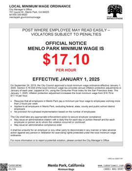 Menlo Park, California Supplemental Poster