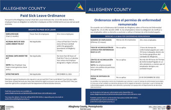 Allegheny County, Pennsylvania Paid Sick Leave Ordinance Bilingual