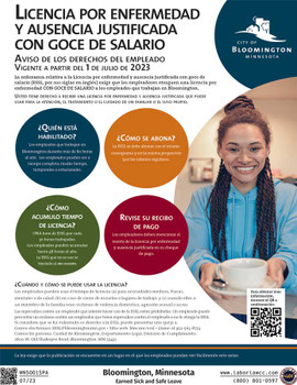 Bloomington, Minnesota City Supplemental Ordinance Poster