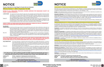 Miami-Dade County, Florida Contractor Multi-Ordinance Supplement