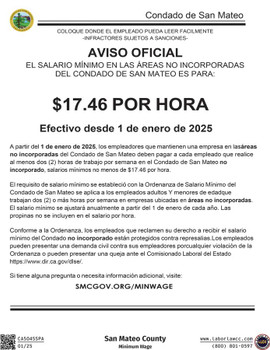 San Mateo County, California Minimum Wage Supplement