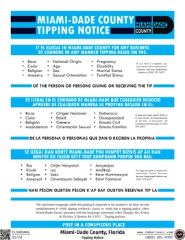 Miami-Dade County, Florida Tipping Notice Supplement