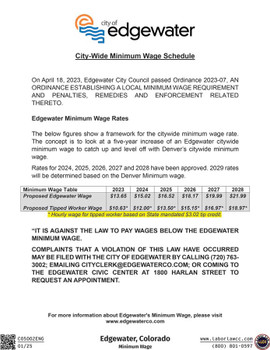 Edgewater, Colorado Minimum Wage Supplement