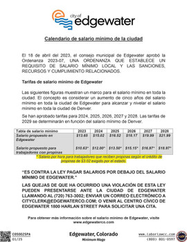 Edgewater, Colorado Minimum Wage Supplement