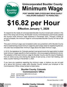Boulder, Colorado Minimum Wage Supplement