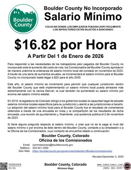 Boulder, Colorado Minimum Wage Supplement