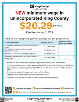 King County, Washington Minimum Wage Supplement