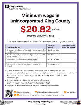 King County, Washington Minimum Wage Supplement