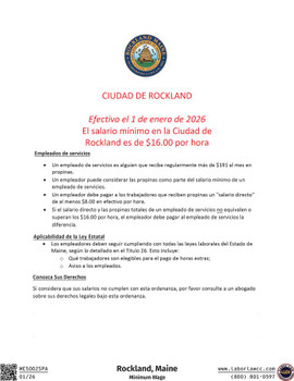 Rockland, Maine Minimum Wage Supplement