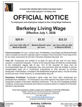 Berkeley, California Living Wage Ordinance