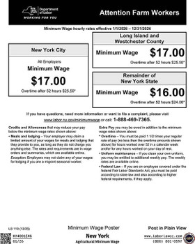 New York Agricultural Minimum Wage Supplement