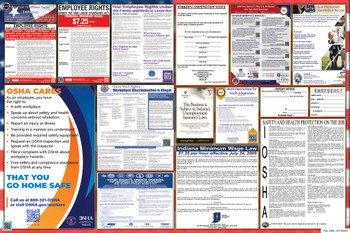 Indiana Labor Law Posters State and Federal Combo