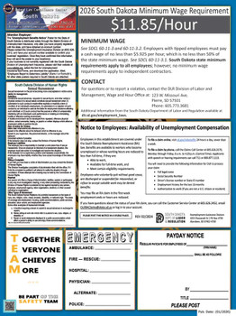 South Dakota State Labor Law Posters