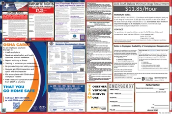 South Dakota Labor Law Posters State and Federal Combo