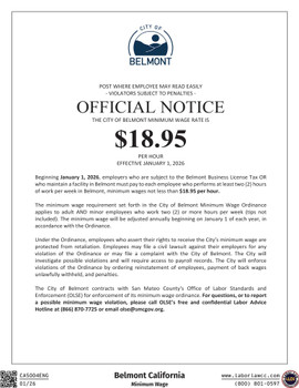 Belmont, California Supplemental Poster