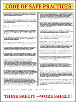 Code of Safe Work Practices