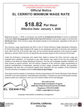 El Cerrito, California Minimum Wage Supplement