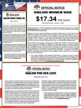 Oakland, California Local Supplemental Poster
