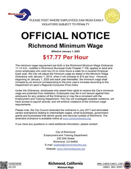 Richmond, California Minimum Wage Supplement