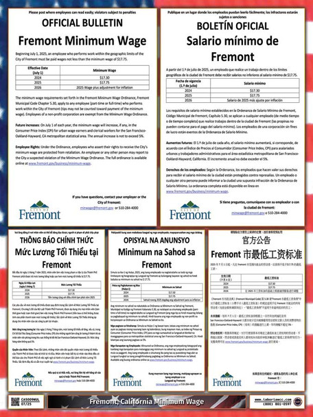 Fremont, California Supplemental Poster