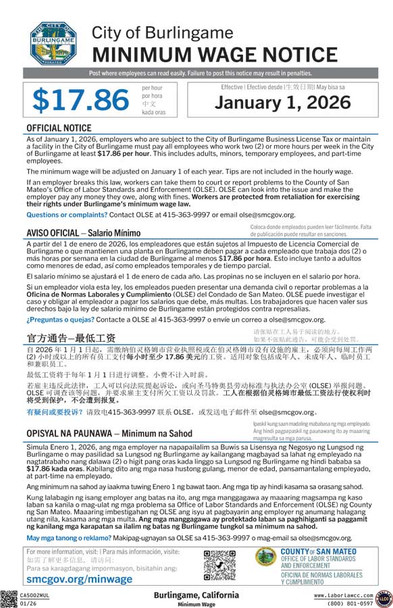 Burlingame, California Supplemental Poster