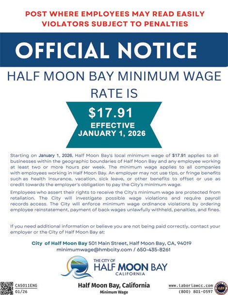 Half Moon Bay, California Supplemental Poster