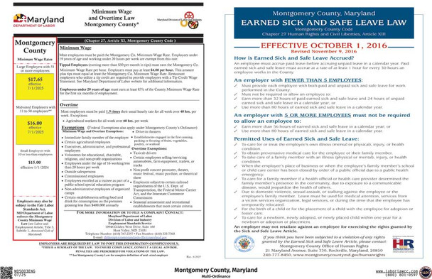 Montgomery County, Maryland Complete County Supplemental Poster