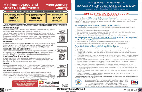 Montgomery County, Maryland Complete County Supplemental Poster