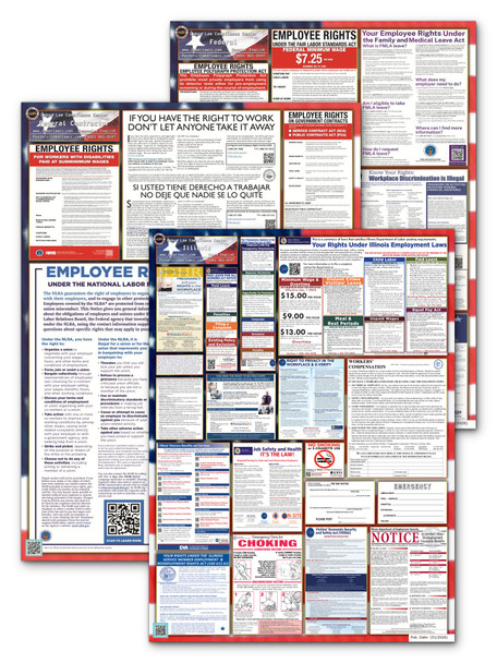 Illinois, Federal, and Contractor Poster Set