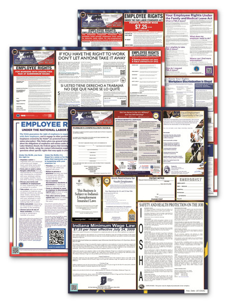 Indiana, Federal, and Contractor Poster Set