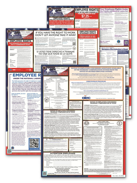 Texas, Federal, and Contractor Poster Set