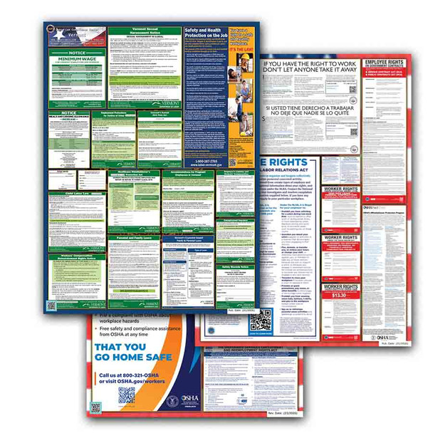 Vermont, Federal, and Contractor Poster Set