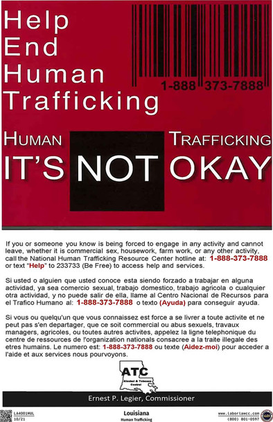 Louisiana Human Trafficking Supplement