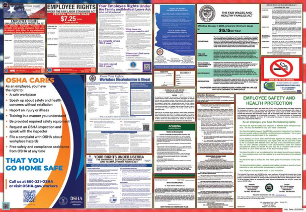 Arizona Labor Law Posters State and Federal Combo