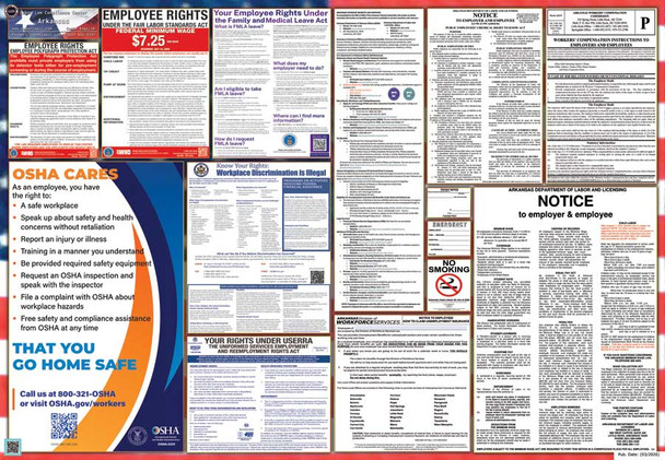 Arkansas Labor Law Posters State and Federal Combo