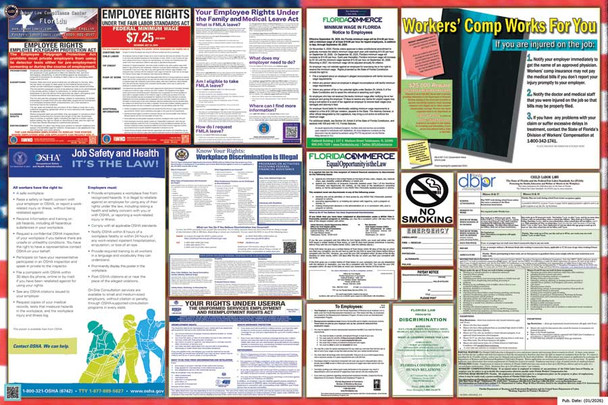 Florida Labor Law Posters State and Federal Combo