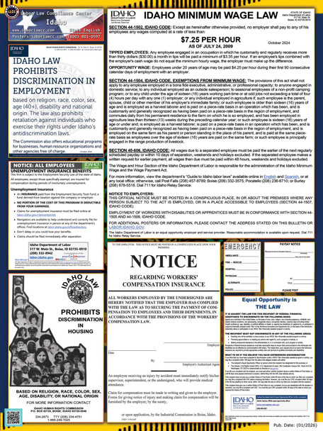 Idaho State Labor Law Posters