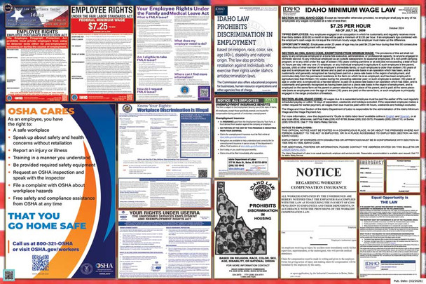 Idaho Labor Law Posters State and Federal Combo